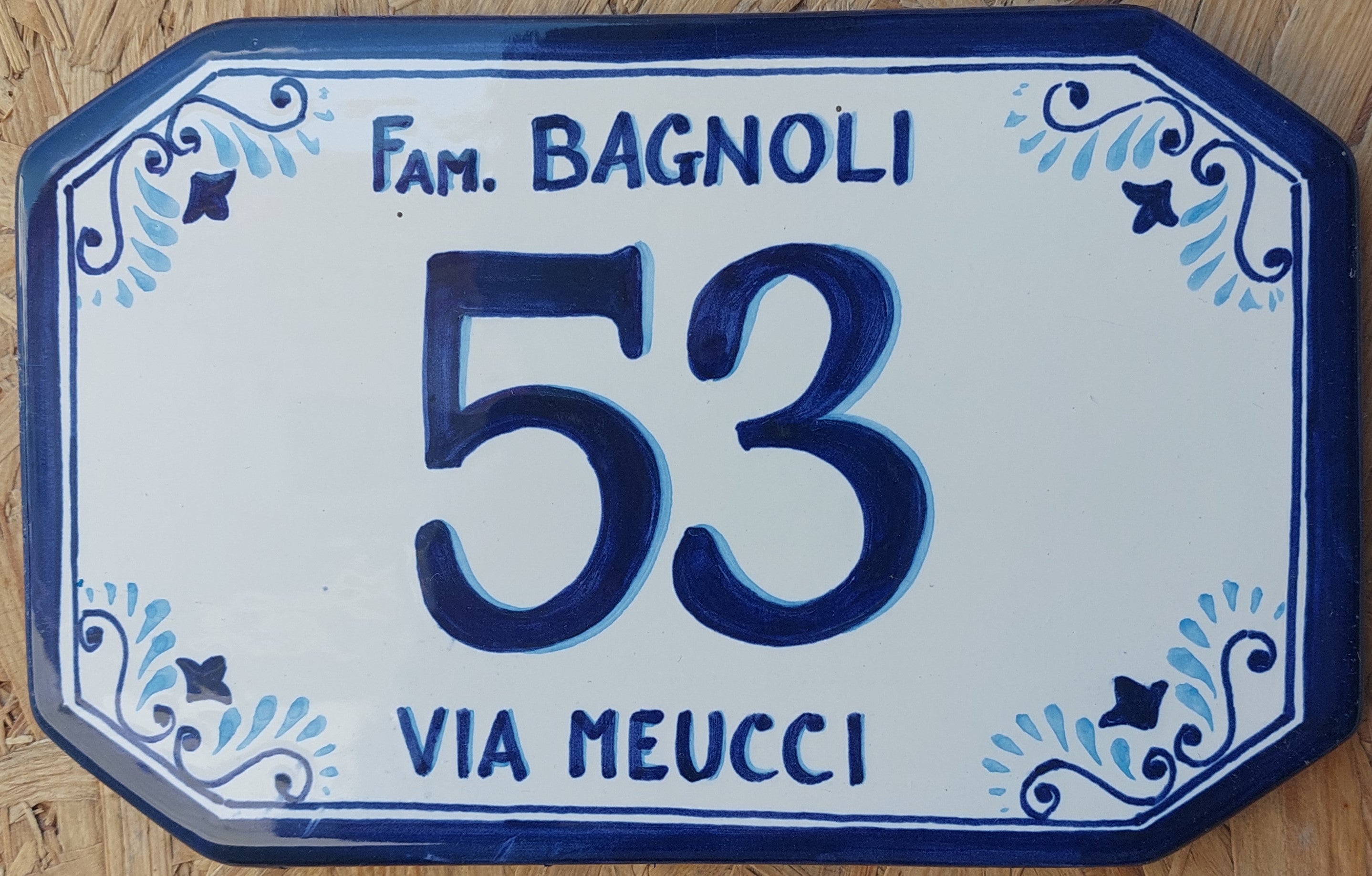 Numeri Civici Personalizzati in ceramica dipinti a mano