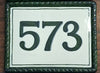 Numero civico rettangolare, in ceramica, dipinto a mano,semplice, cm 17x13